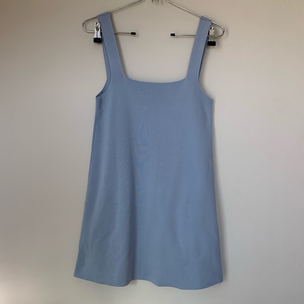Zara blue knit mini dress s